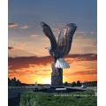 outdoor garden decoration high quality metal craft large brass eagle statue